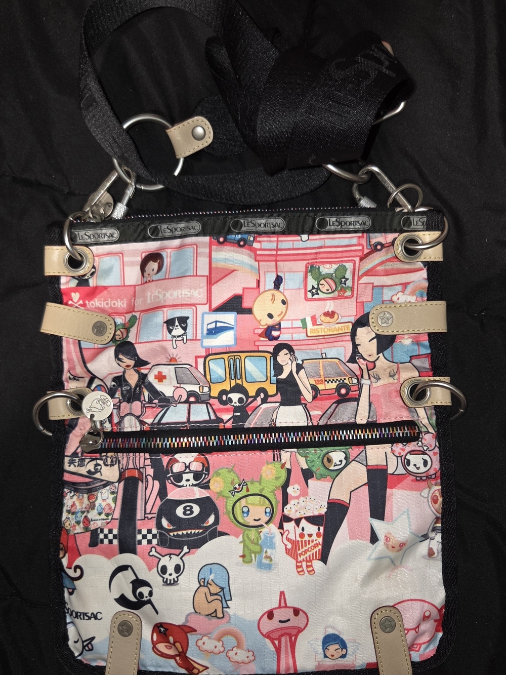 LeSportsac x Tokidoki Pink Graphic Crossbody Bag